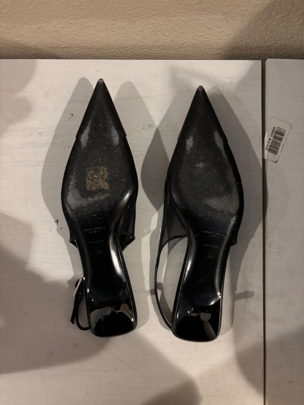 Used Once Authentic Saint Laurent Oxalis Slingback Pumps Size 38 - Picture 5 of 8